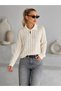 Women's Polo Collar Zip-Up Long-Sleeve Soft-Textured Knit Sweater 12509 - 3