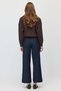 Women's Wide-Leg, Belted, Drapey Denim Pants - 6