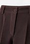 Dark Brown Belted Flare-Leg Modal Pants - 2