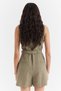 Women's Soft Textured Belt Detailed Jumpsuit - 7
