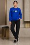 Crew-Neck Brushed Inside Chardonnay Sweatshirt Set—Seasonal 3-Piece Set with Panda Print for Women/Girls