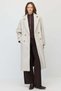 Women's Double-Breasted Double Collar Wide-Cut Long Coat - 3