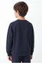 Boys' Crew Neck Raglan Sleeve Sweatshirt with Seam Detail - 4