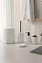 Matte White 5 Piece Round Bathroom Set – Bucket, Toilet Brush, Liquid Soap Dispenser
