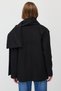 Women's Shawl Collar Detailed Oversize Short Cashmere Coat - 4