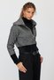 Women's Checkered Zipper-Front Knit Cardigan - 3