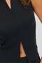 Women's Sleeveless Blouse with Corded Fabric and Two-Way Zipper - 7