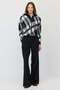 Women's Plaid Zipper-Front Knit Cardigan - 6