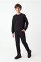 Boys' Crew Neck Raglan Sleeve Sweatshirt with Seam Detail - 5