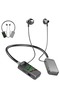 Sports Earphones, Wireless Sound Card Live Streaming Earphone, Bluetooth Neck-Hanging Earbud Headset, Live Broadcasting Audio Earbud, Unisex (Black)