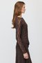 Women's Lined Long-Sleeved Blouse with Lace Details - 4