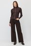 Women's Corded Fabric Cardigan with a Zipper - 7