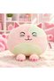 Plush Pillow: Chubby Cat, 35 cm, Pink and Cream, with a Cute Cat Design