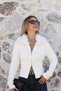 Ecru Standard Size Knit Fur-Trimmed Cardigan - 2