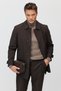 Men's Shirt Collar Straight Cut Seasonal Trench Coat