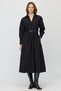 Women's Belted Classic Collar Long Poplin Dress - 2