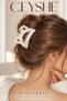 Pinterest Pearl-Adorned Elegant Medium-Sized Imported Clasp Hair Clip | Clasp Hair Clip with Pearl Accents - 2