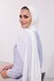 Chiffon Veil with Separate Hat- Off White - 5