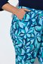 Women's High-Waisted Sandy Fabric Plus-Size Patterned Pants - 5