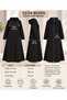 WOMEN'S BATTAL SIZE COTTON JERSEY HOODED SWEATSHIRT WITH SNAP CLOSURE - 3