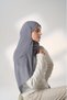 Chiffon Veil Quarter Padded Front Grey - 8