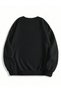 Black Oversized Sweatshirt with Horse Print and Crew Neck - 2