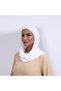 Open Triangle Veil Set with Hat - Off White - 5