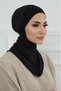 قبعة كاملة تغطي الرقبة والرأس شفافة من الخلف - أسود - 3