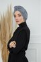 Adjustable Cotton Turban-Light Grey