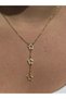 1: Xuping Gold Triple Star-Shaped Zircon Stone Dangle Necklace for Women - Stainless Steel - 2