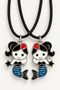Best Friends Figurine Pair Necklace – Multicolored Pair Necklace