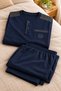 100% Cotton Men's Pajama Set, Long-Sleeved, Relaxed Fit - 5