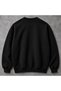 Unisex Oversized Black Sweatshirt with "Eternal Sorrow" Print – Thick Brushed Inside 3-Ply Heathered Fabric, Gothic Angel Red Graphic Print, Crew Neck with Crew Neck - 4