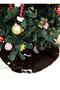Plush Christmas Tree Skirt, Christmas Fir Tree Skirt, Dark Brown, 150 cm in Diameter - 3