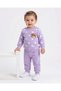 Girls' Baby Süzene Teddy Bear Print Winter 3-Thread Brushed Inside Sherpa 1-2-3 Years 2-Piece Top and Bottom Set
