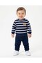 Boys' Süzene Teddy Bear Print Embroidered Winter 3-Thread Brushed Inside 1-2-3 Years 2-Piece Top and Bottom Set