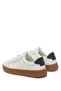 Contrast Heel Court Sneakers With Leather - 3