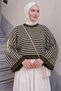 Striped Casual Knit Sweater T2623 - GREEN