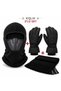 Winter Motorcycle Gloves, Balaclava, Helmet Liner, Air-Channeled Mask, 3-Piece Motorcycle Set, Knit Scarf, Bicycle
