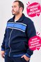 Plus-Size Men's 2XL–10XL 3-Ply Brushed Inside Corduroy Zipper-Front Mock Neck Wide-Leg Sweatsuit - 2