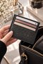 7-Compartment Slim-Design Anthracite-Colored Glittery Card Holder & Wallet - 2