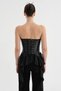 Women's Satin-Lined Chiffon Strapless Corset with Detailed Design - 2