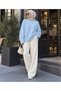 Women's Oversized Half-Turtleneck Knit Sweater - 2