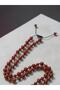 6 & 8 mm Genuine Coffee-Colored Agate Natural Stone Long Unisex Necklace (70–80 cm) - 3