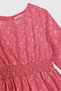 Girl's Patterned Pink Dress - 3