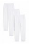 Women's Thermal Base Layer Pants 3-Pack – Lace Trim – White