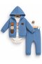 Cute Bear 3-Piece Baby Boy Outfit Set with Teddy Bear Print Figures - 2