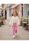 Girls' Corded Fabric, 100% Cotton Patterned 3-Piece Leggings Set - 4