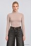 2-Piece Set: Crew-Neck Viscose Blouse LRN0083 BURGUNDY MINK - 5
