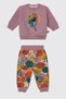 Girl's Lilac 2-Piece Top and Bottom Set with Brushed Inside Trim